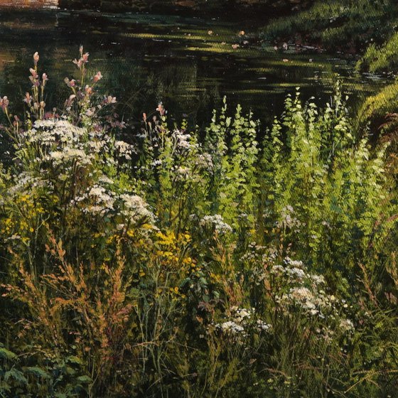 The path by the blooming river