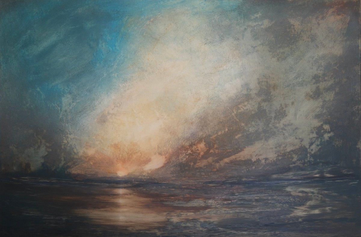 Impressionistic Landscape Oil Painting By Jonathan Speed, 36 X 24, Beyond The Shadows, Original Artwork