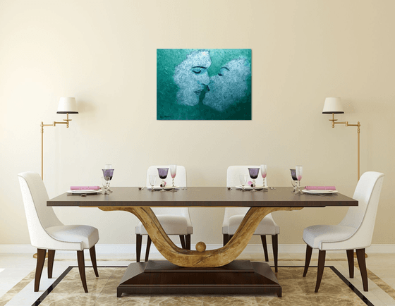 Sonnet - twin flame; love; romance painting; office, home décor