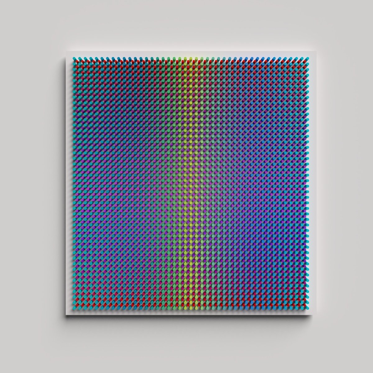 Geometric Abstract Wood Sculpture By Nazar Symotiuk, 36 X 38", Change Of Environment, Original Artwork