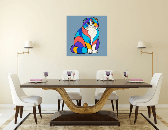 Colorful Scottish Fold Cat #16