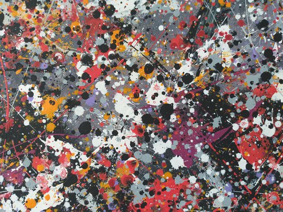 CONTEMPORARY J.POLLOCK style on CANVAS by M.Y.