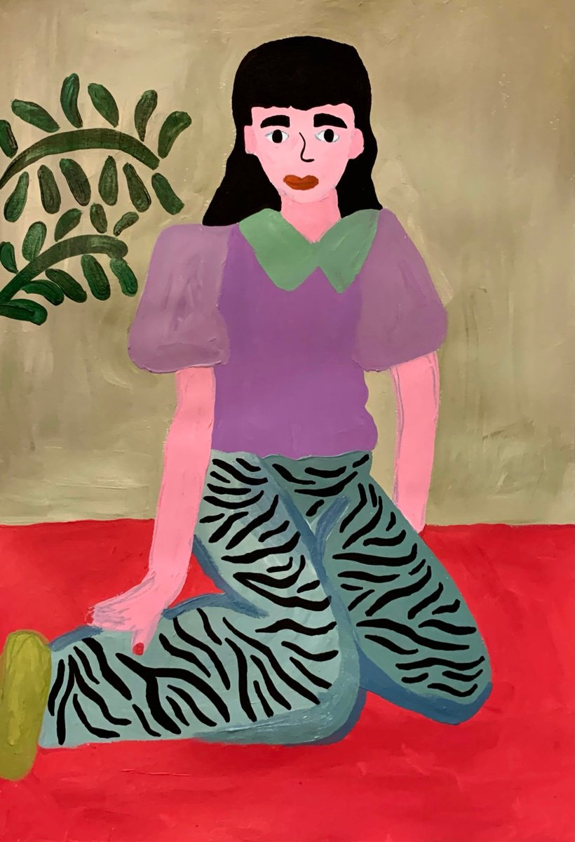 Urban And Pop Portrait Acrylic Painting By Aurora Camaiani, 14 X 20, May 7Th, Original Artwork