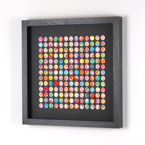169 marble dots 3D geometric collage painting