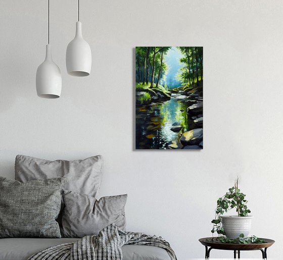 The forest river