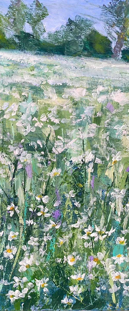 Distant Trees and Daisies by Nikki Wheeler