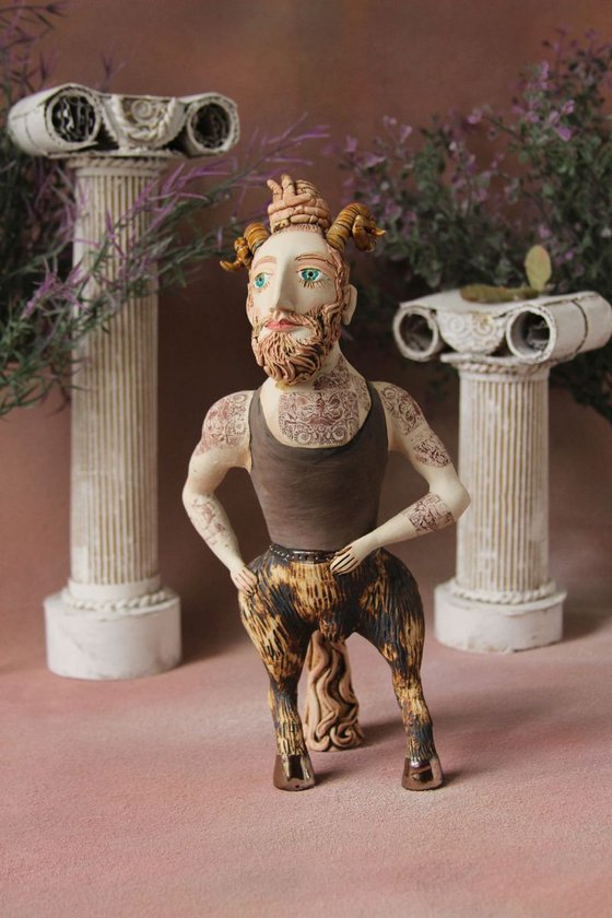 Hipster Faun. Sculpture by Elya Yalonetski