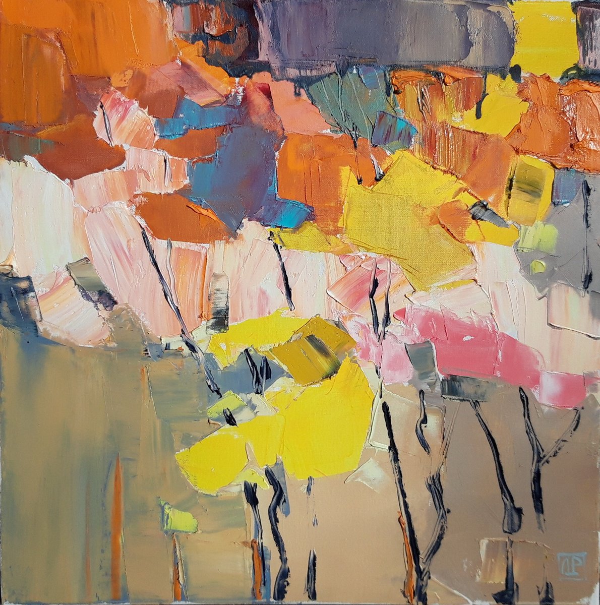 Small Piece Of Autumn. By Lesya Ros, 16 X 16, Artwork For Sale On Artfinder
