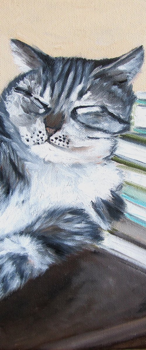 Lovely Grey Cat by Ira Whittaker