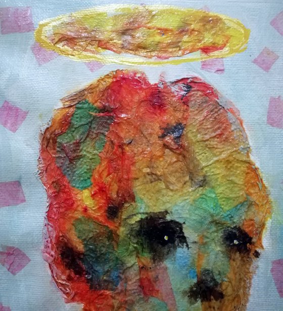 Sweet portraits from hell-2, Mixed media on canvas, 30x45 cm