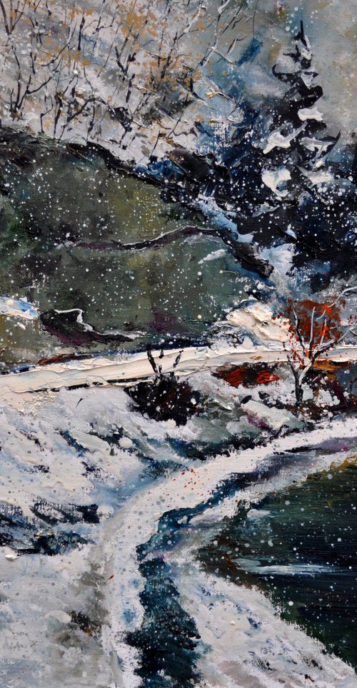 River in winter  7623 by Pol Henry Ledent