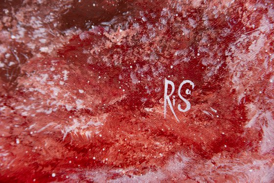 Autumn silence in dark coral tones