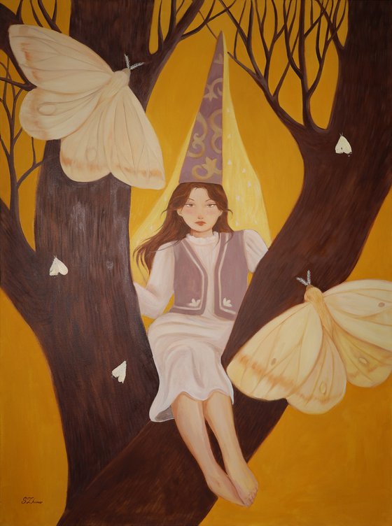 She Sits Where the World Splits