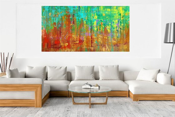 Windy in Alaska - XXL 198 x 108 cm abstract painting