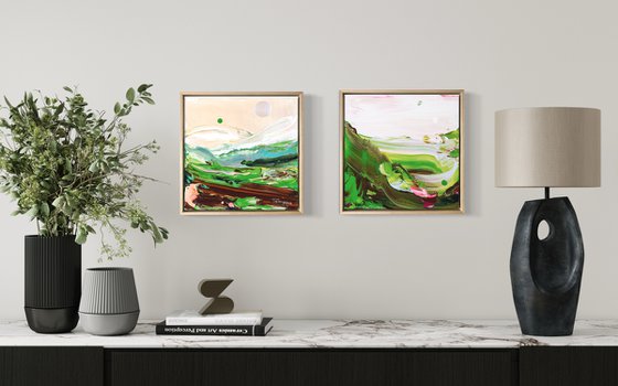 'Country no.38' diptych - FRAMED