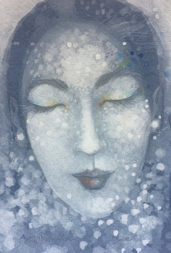 Her Rainbow Eyes - Face in Winter