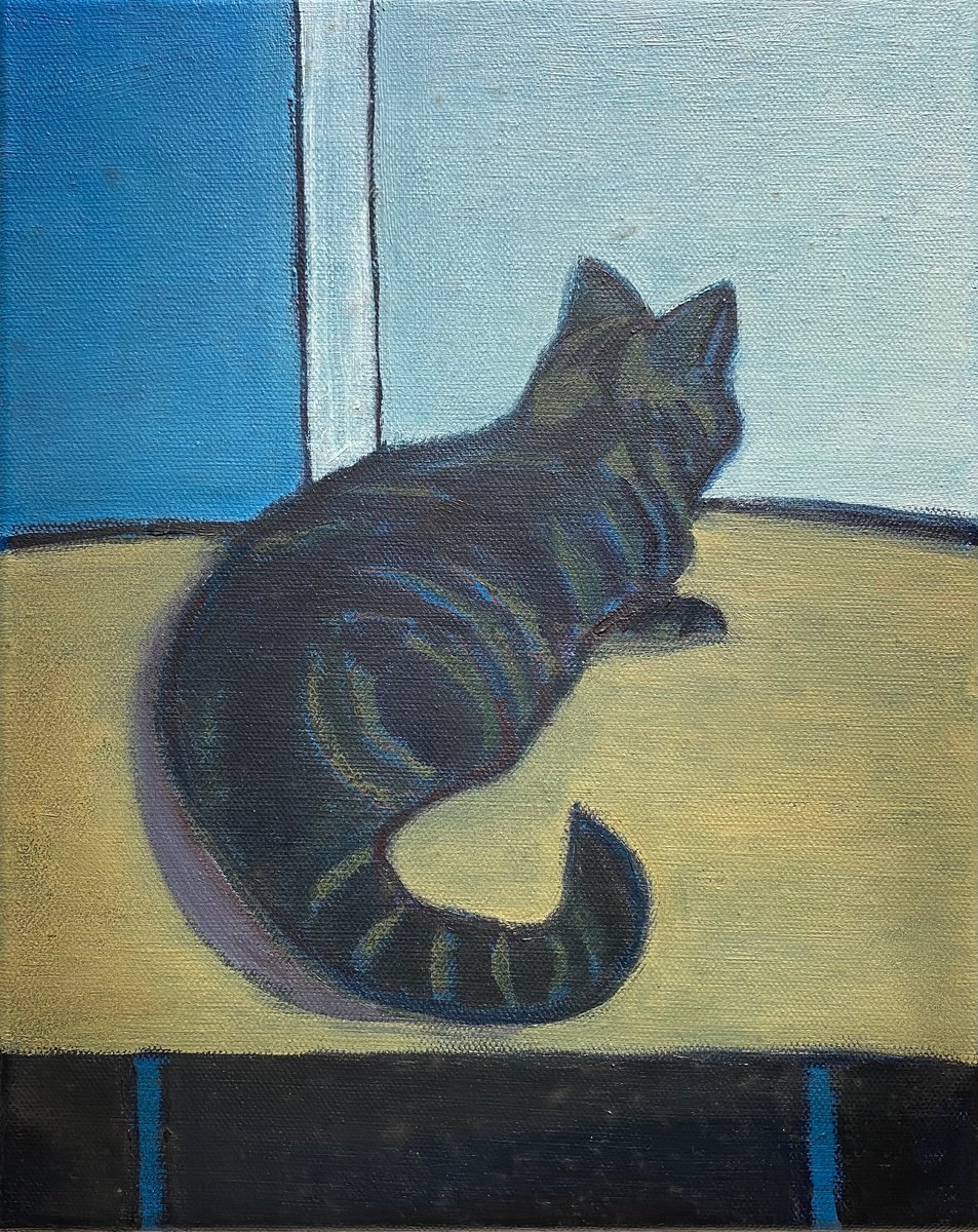 Cat on Table (Mylo) by Nigel Sharman