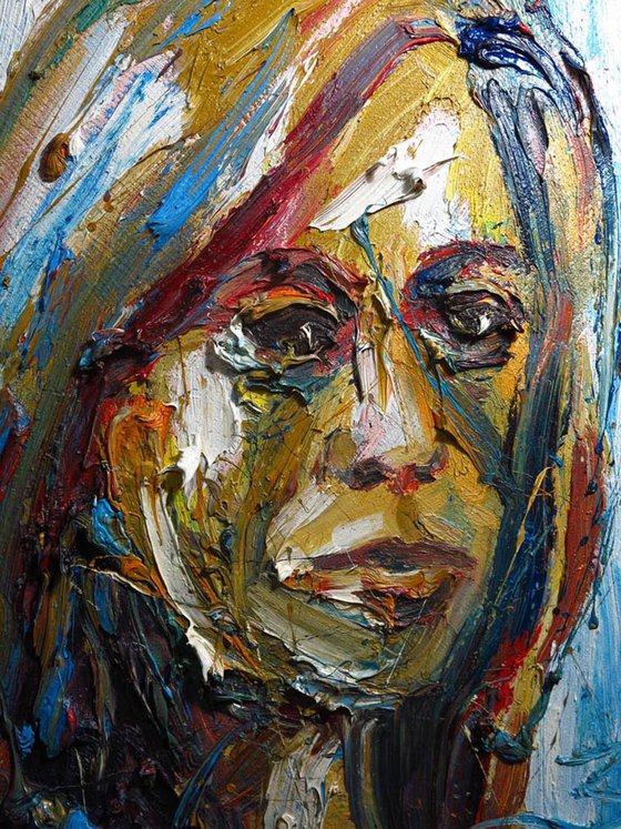 UNTITLED x1045 - Original oil painting female portrait