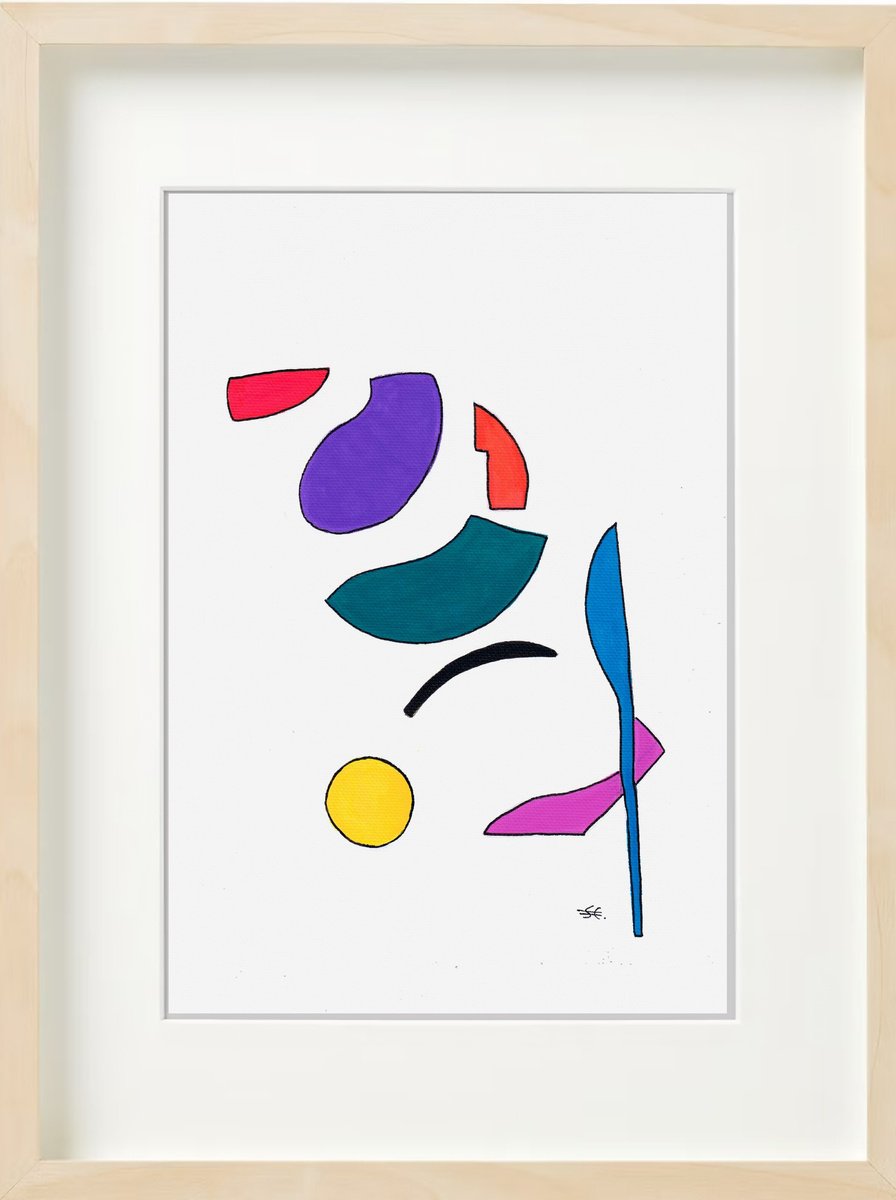 Abstract Acrylic Painting By Carla Sa Fernandes, 13 X 17, Ss70.S1, Original Artwork