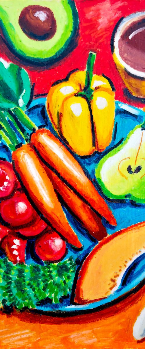 Vibrant Food Still Life by Yanina Tuyman