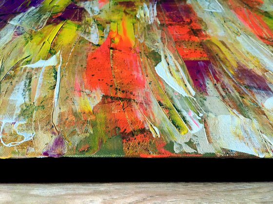 "Something For Everyone" - Save As Series - Original Large PMS Abstract Triptych Acrylic Paintings On Canvas - 90" x 30"