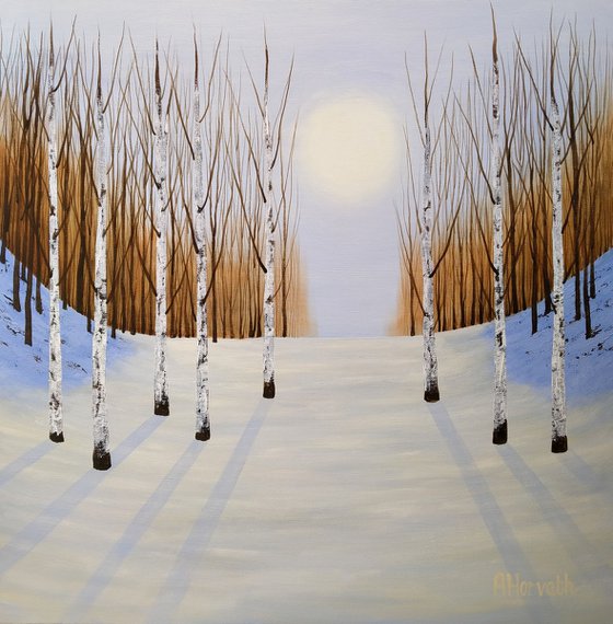 Winter Woodland Birches