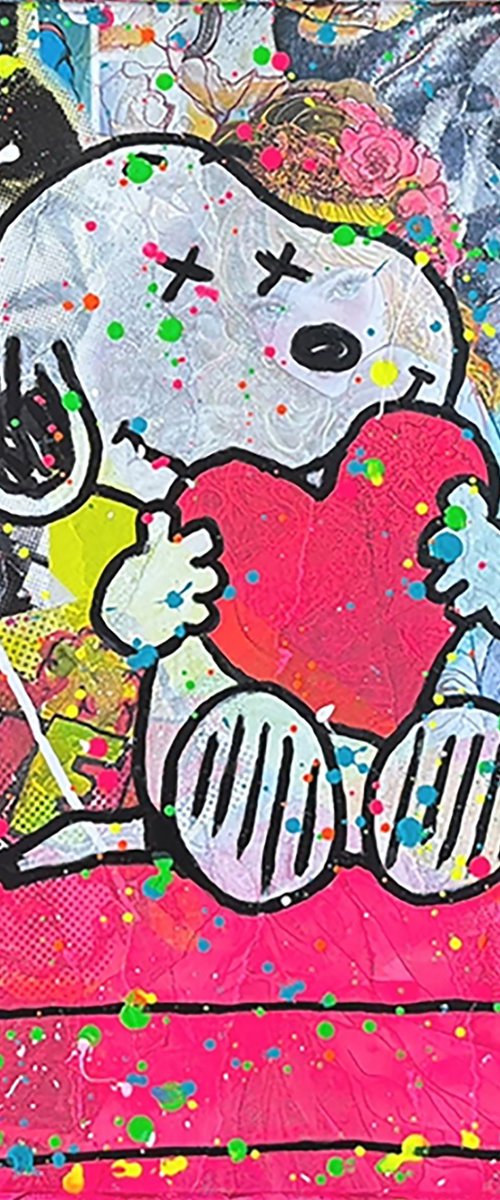Snoopy Love More -  Paper - Giclee print by Gardani Art