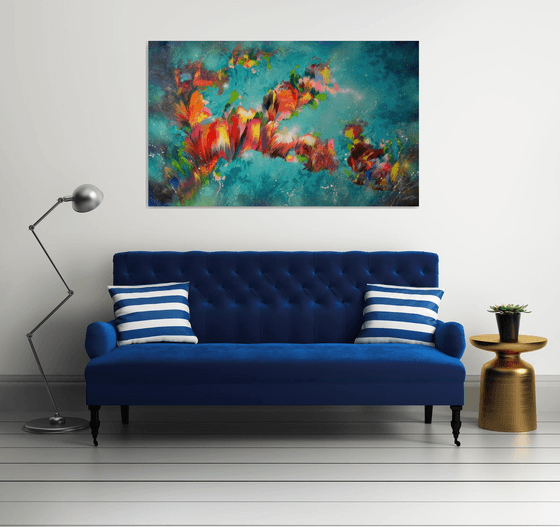 "Amazing Flowers" VERY LARGE Abstract Painting