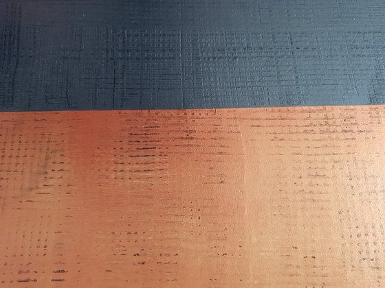 In good and bad times No.3  -  copper and black abstract painting