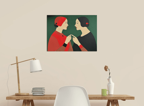 Two Women Facing Each Other