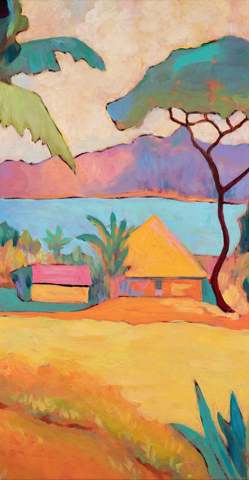 Bay View with Palms by Suren Ter-Avakian