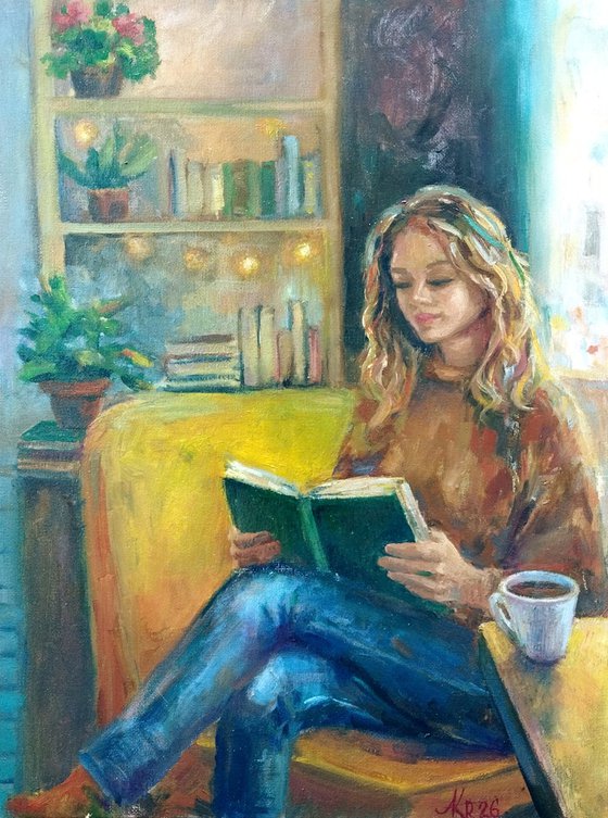 Reading a book