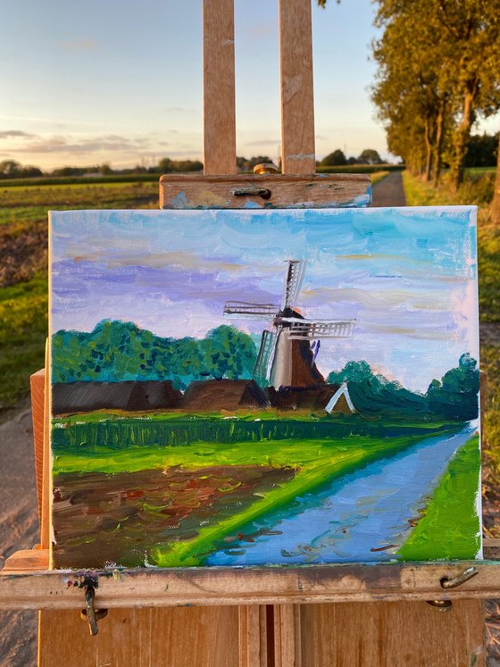 Windmill in Wachtum. Plein Air