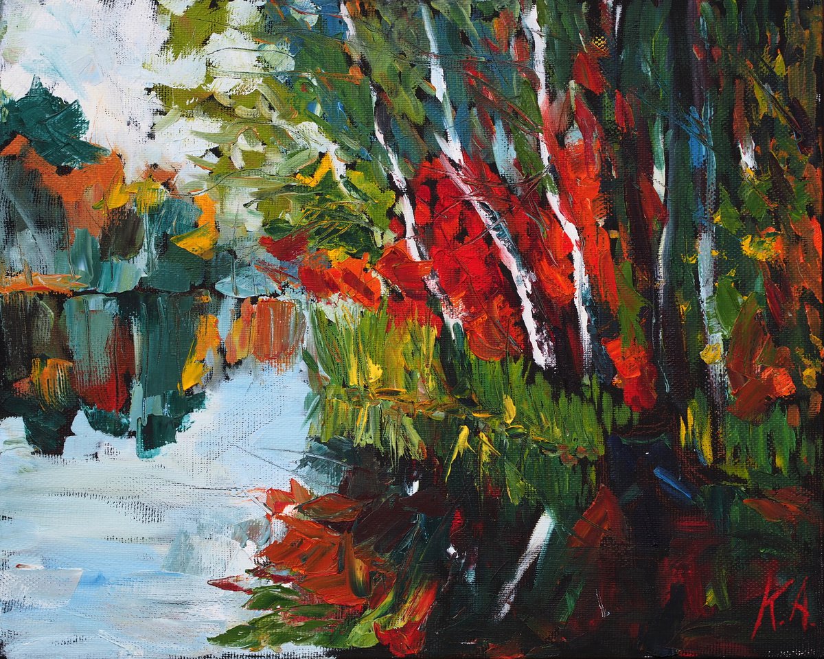 Autumn lake by Alfia Koral