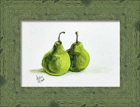 Two Green Pears