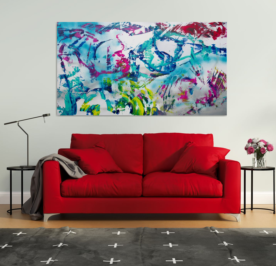 Stairway to heaven, 200x110 cm Acrylic painting by Davide De Palma