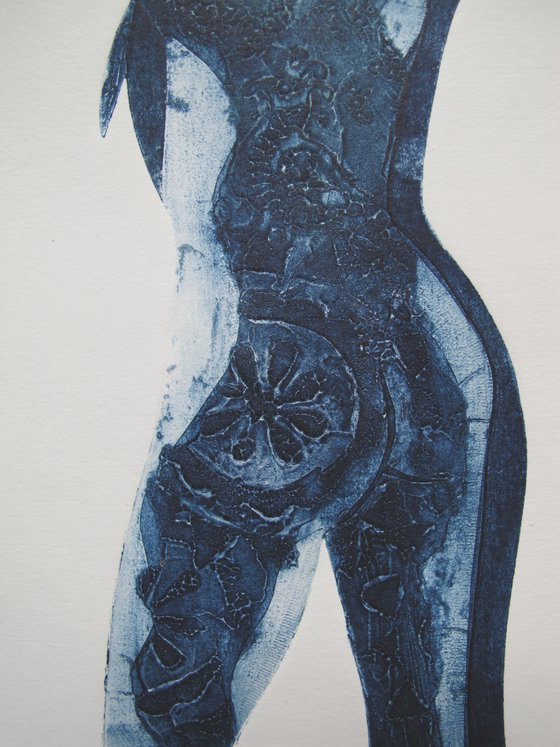 Standing female nude x3
