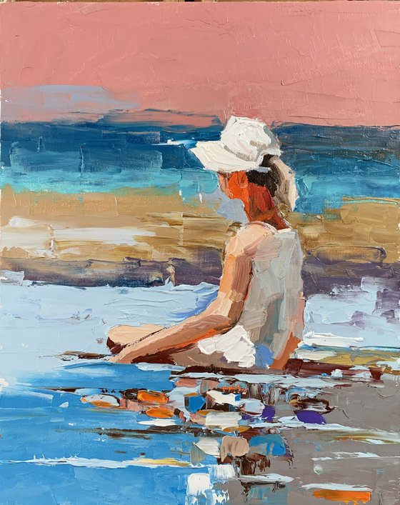 Girl on the beach.