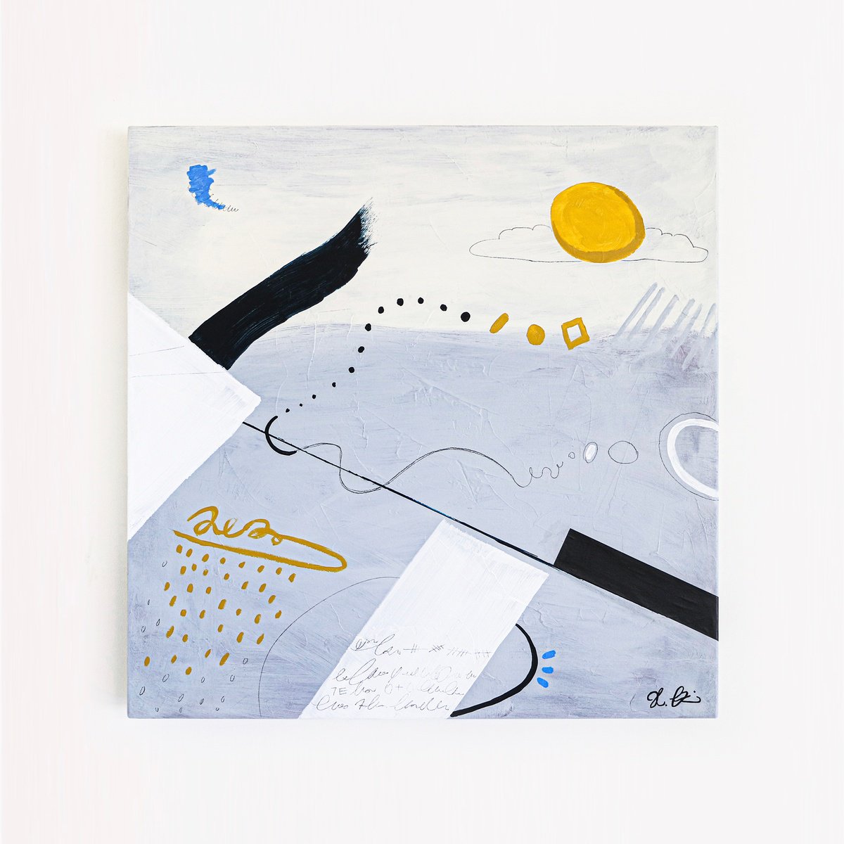 Abstract Acrylic Painting By Hyunah Kim, 30 X 30, Diem, Original Artwork