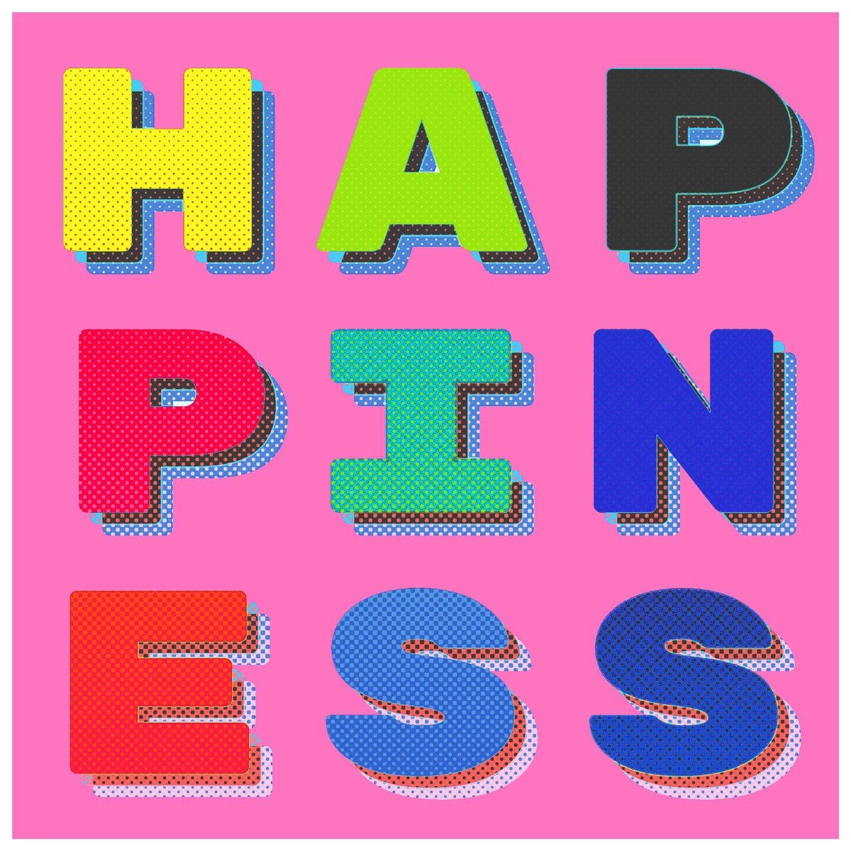 HAPPINESS - pink by Louise O’Gorman