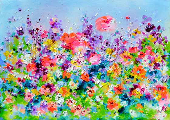 Summer Flower Field - Anemone, Poppies, Peonies, Californian Poppy, Daisies