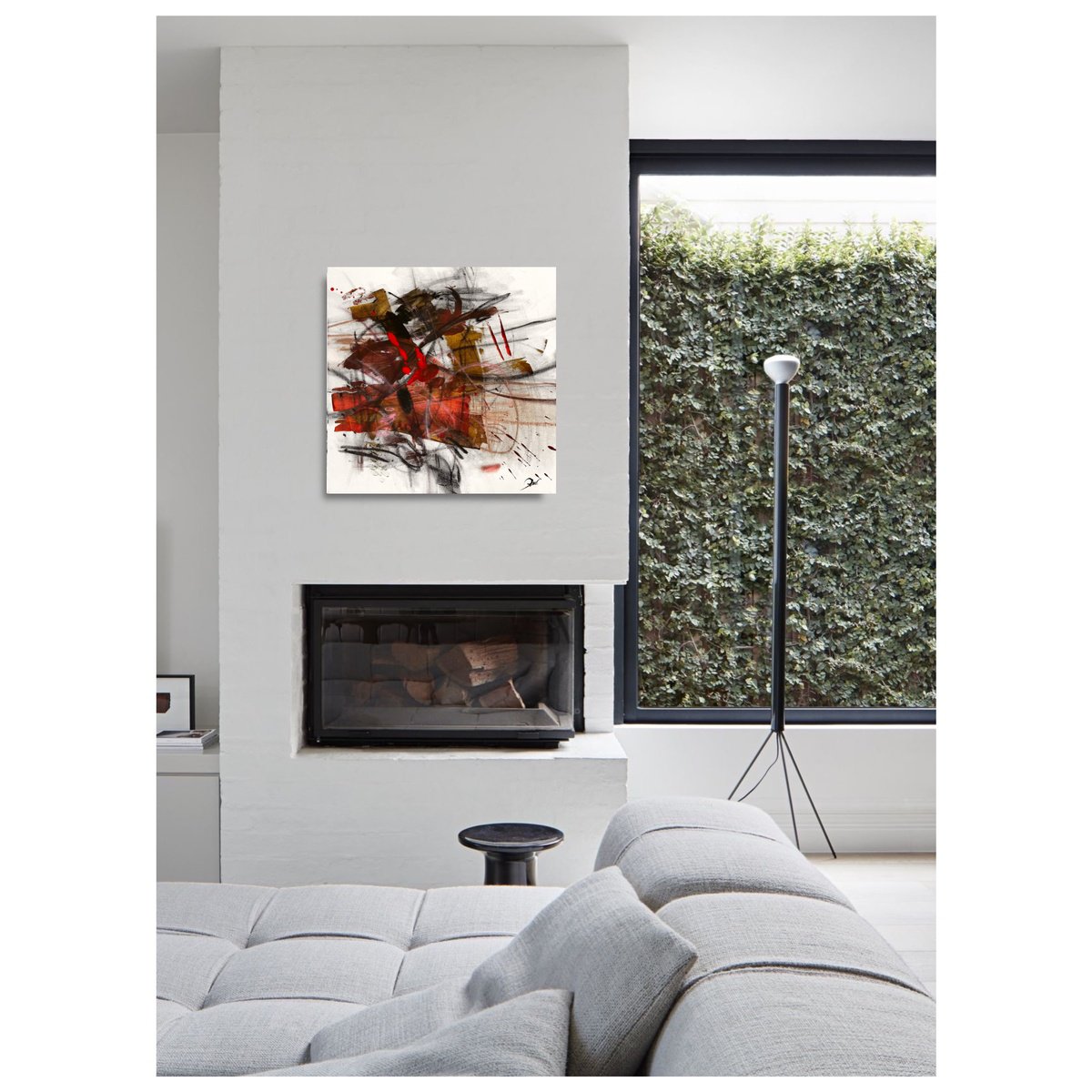 Abstract Painting By Maria Esmar, 20 X 20", Untitled, Original Artwork