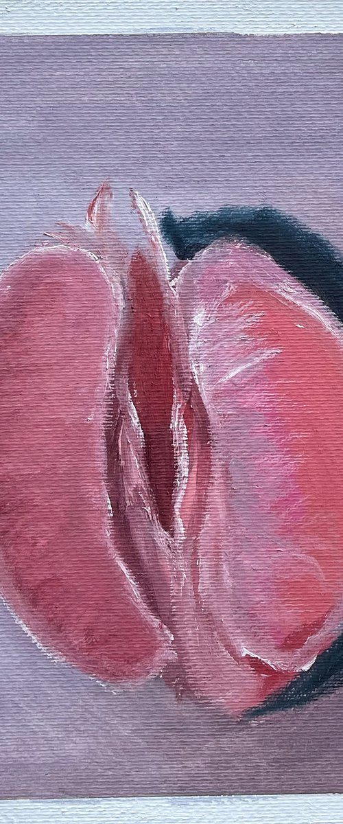 Grapefruit, 24x32 cm by Anastasiia Novitskaya