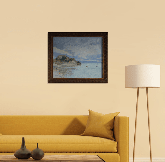 Garitsa Bay, Original Oil Painting by Simon Kozhin