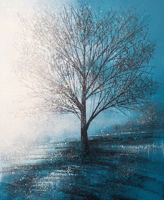 Tree In Morning Mist