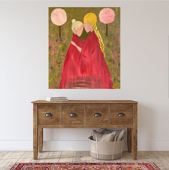 Mother Daughter Original Painting