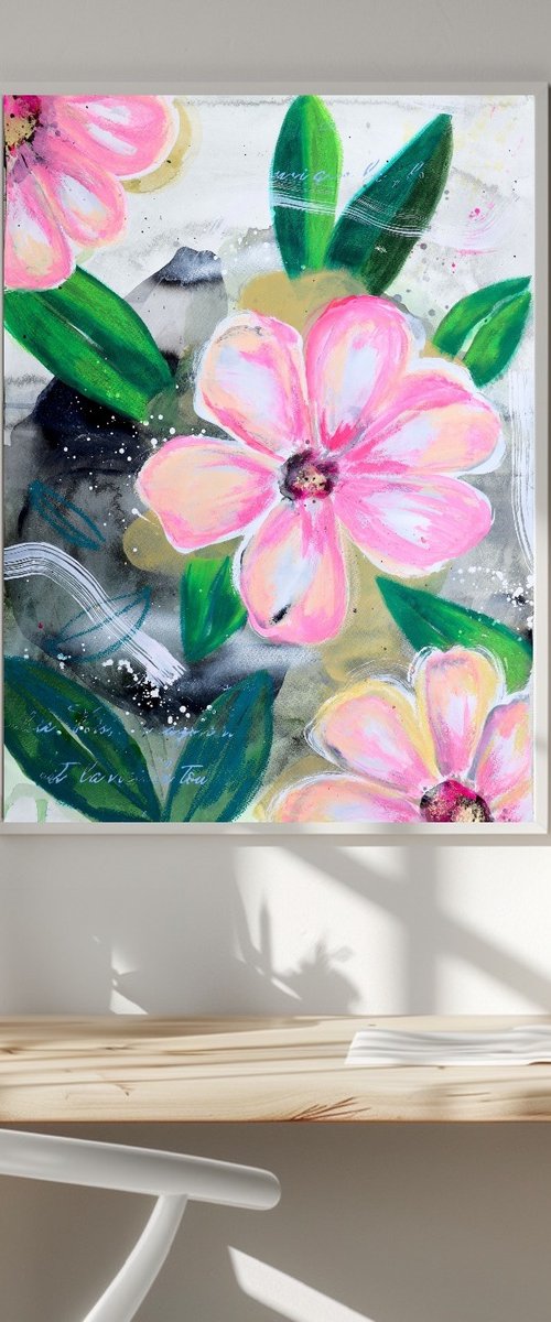 Luminous Bloom 02 by Poovi Art