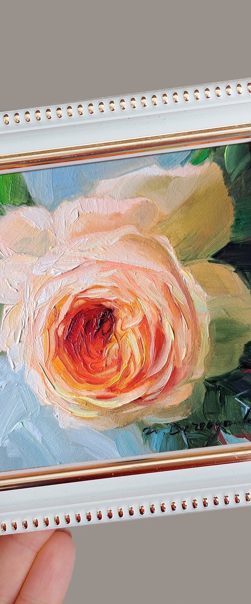 Orange rose by Nataly Derevyanko