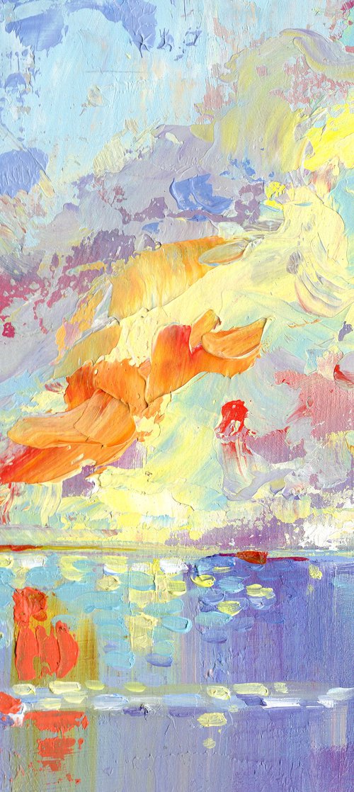 Rain Clouds- Miniature Seascape by Mary Kemp