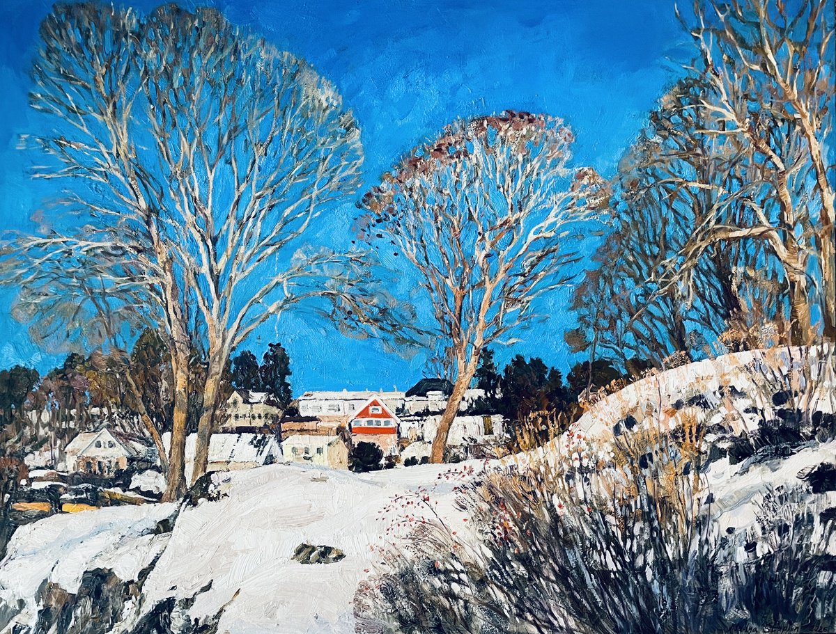 February Sky By Nadezda Stupina, 47 X 36, Artwork For Sale On Artfinder